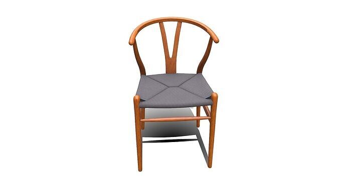 Wishbone Chair PBR Low-poly 3D model 3