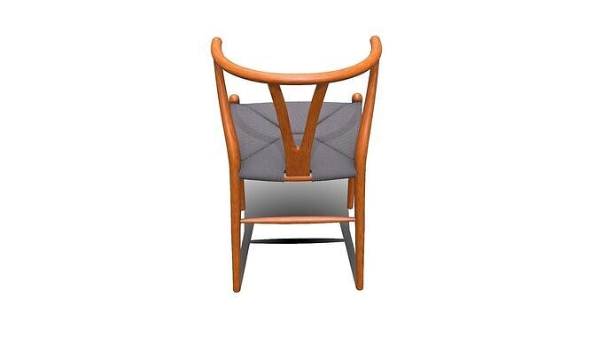Wishbone Chair PBR Low-poly 3D model 7