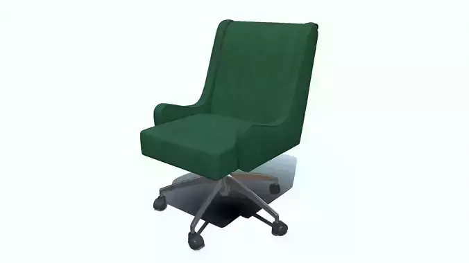 Green Velvet Office Chair PBR