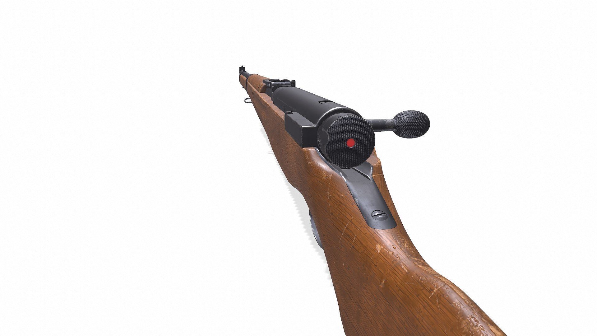 Arisaka Type 38 Bolt Action Rifle Low-poly PBR Low-poly 3D model_5