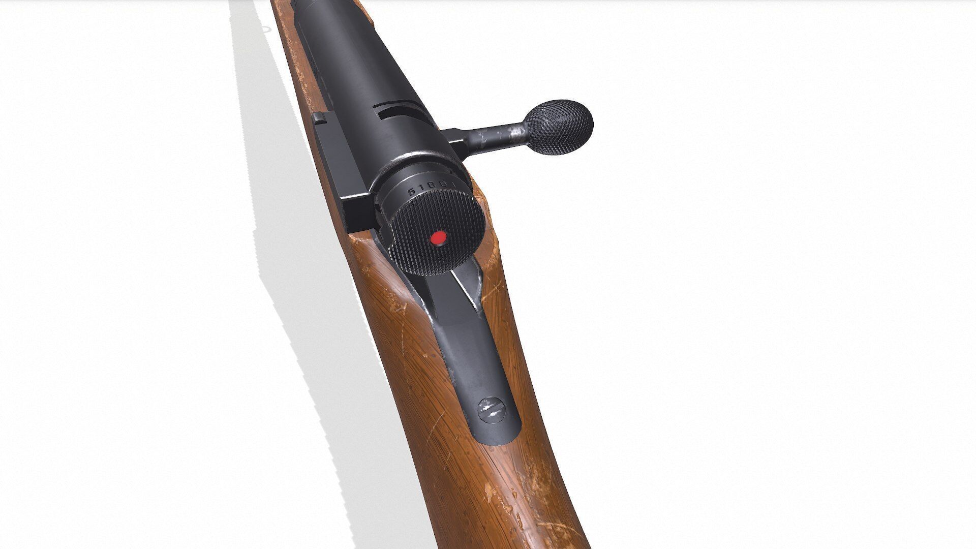 Arisaka Type 38 Bolt Action Rifle Low-poly PBR Low-poly 3D model_15