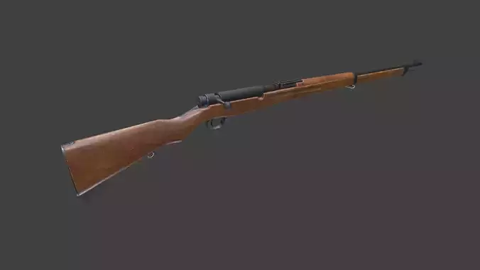 Arisaka Type 38 Bolt Action Rifle Low-poly PBR