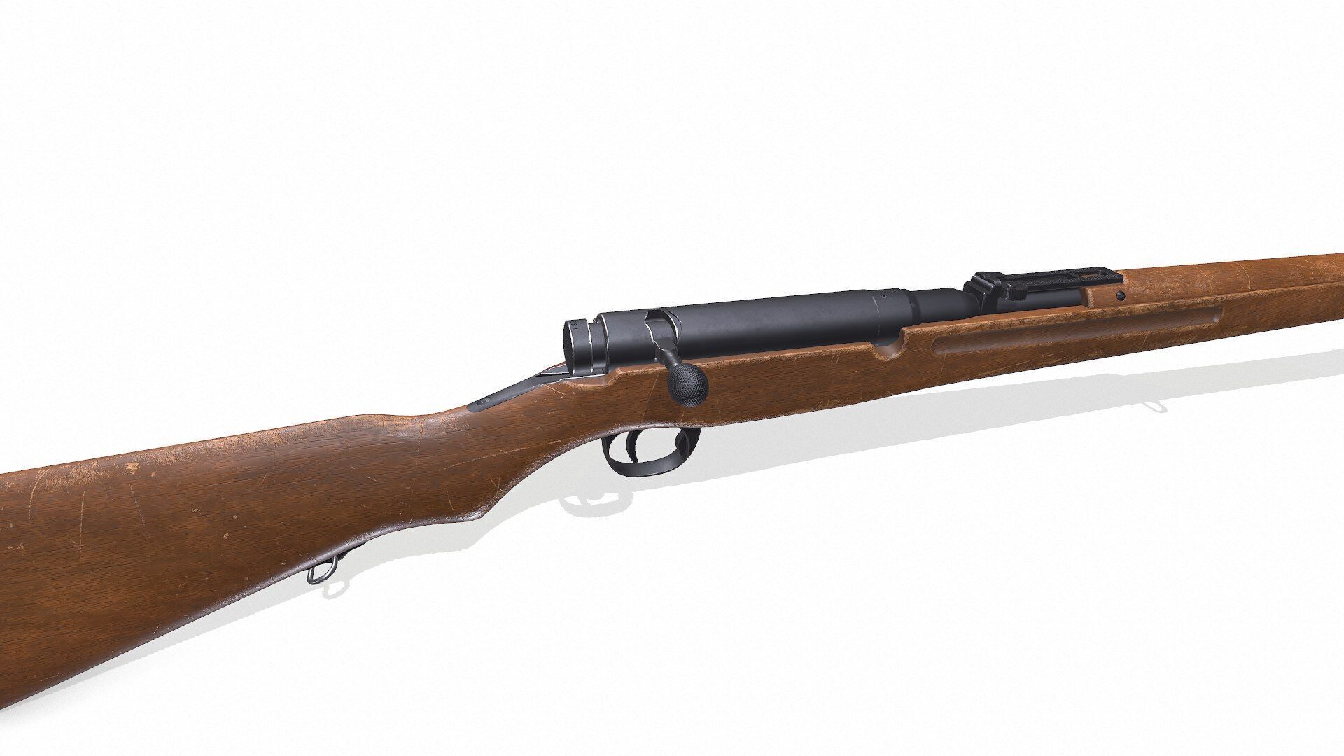 Arisaka Type 38 Bolt Action Rifle Low-poly PBR Low-poly 3D model_12