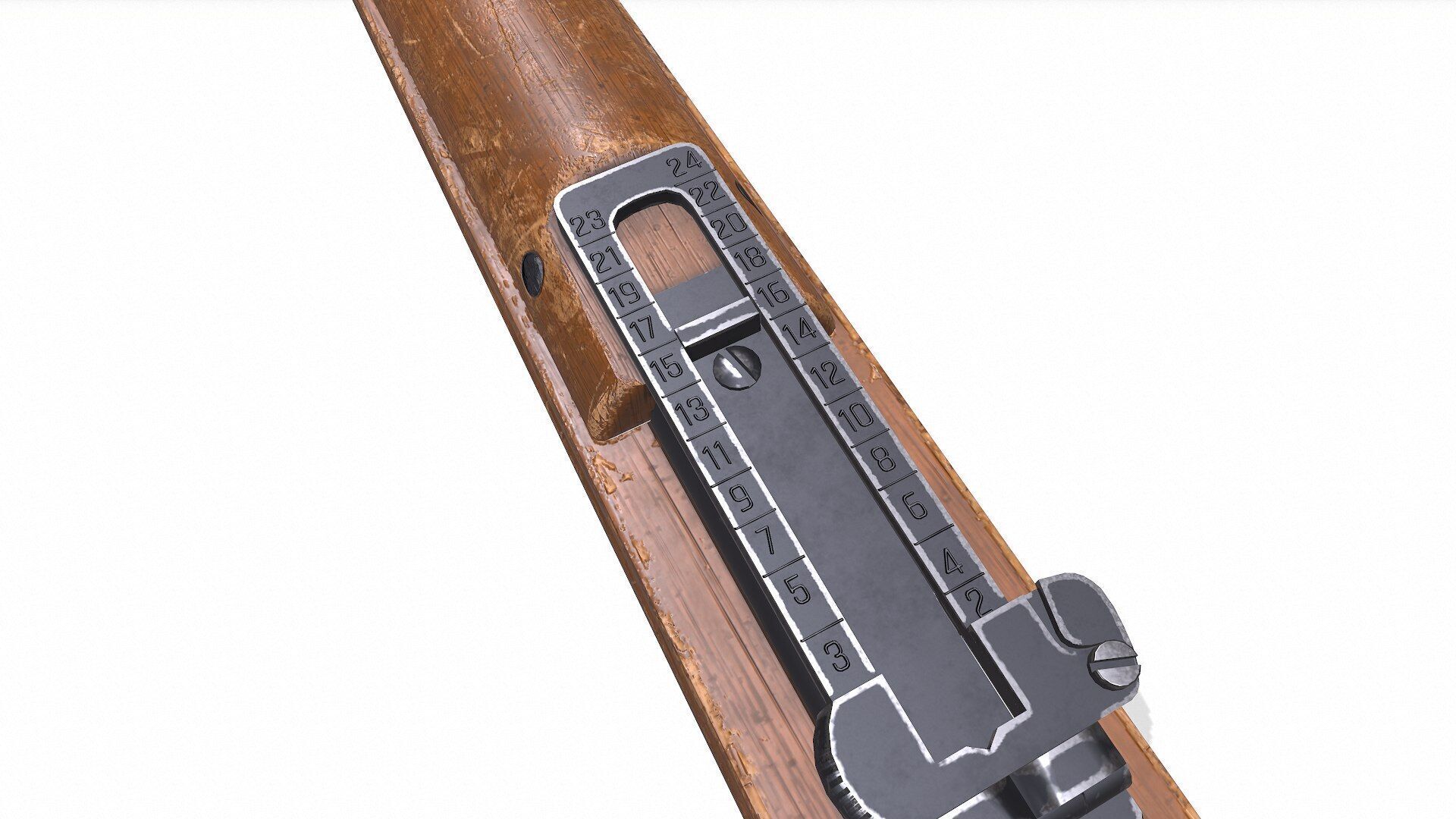 Arisaka Type 38 Bolt Action Rifle Low-poly PBR Low-poly 3D model_10