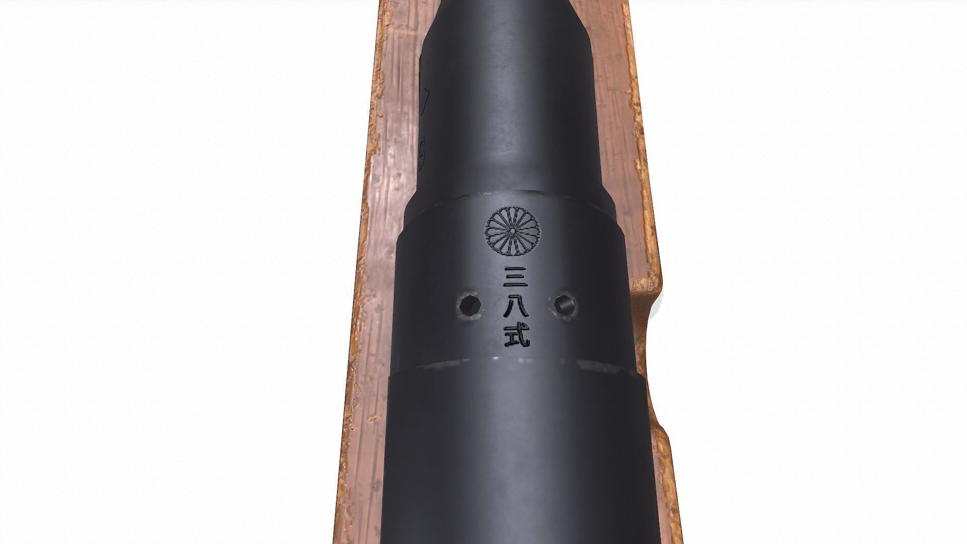 Arisaka Type 38 Bolt Action Rifle Low-poly PBR Low-poly 3D model_9