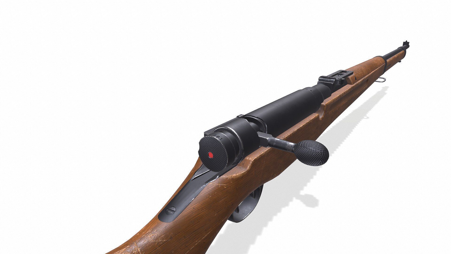 Arisaka Type 38 Bolt Action Rifle Low-poly PBR Low-poly 3D model_4