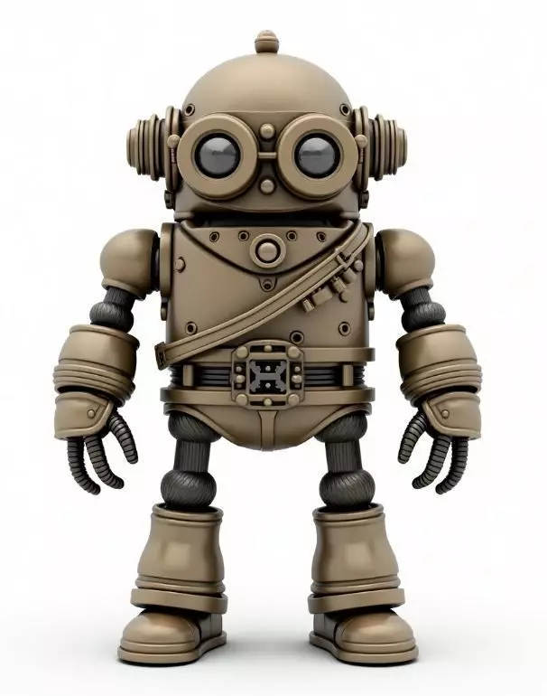 steampunk robotic 14 3D print model