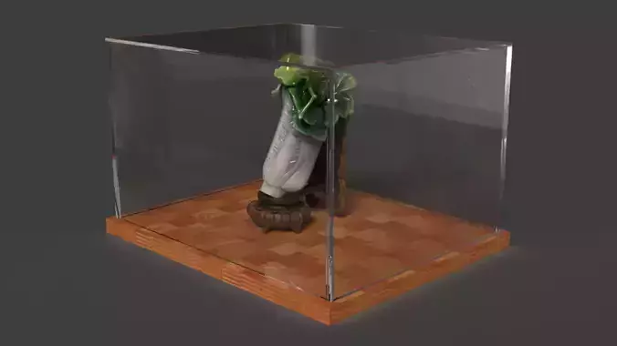 Chinese Jadeite cabbage figure