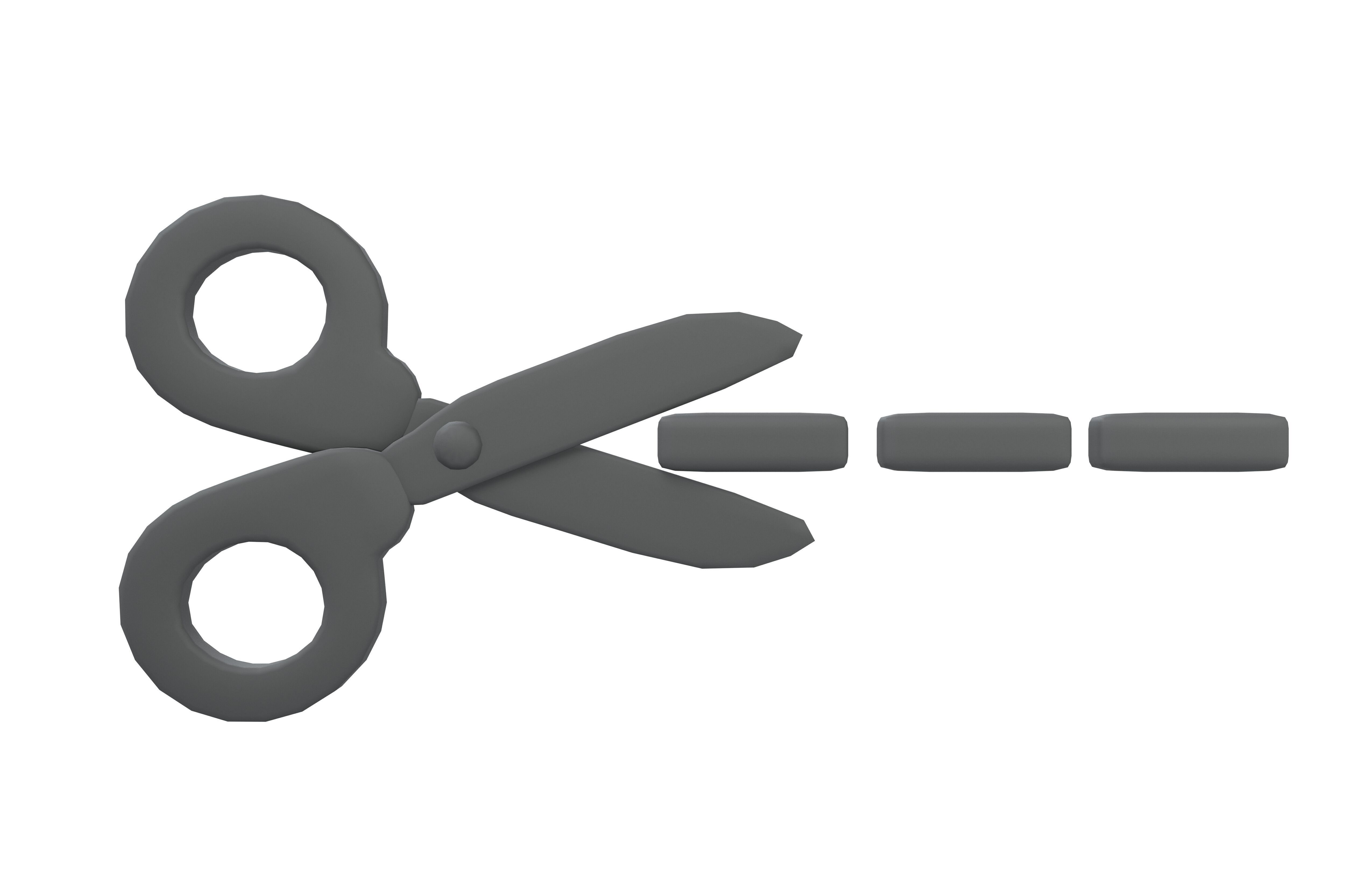 Cutting Icon v1 001 Low-poly 3D model_2