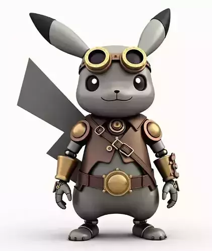 pikachu steampunk 2 3D print model