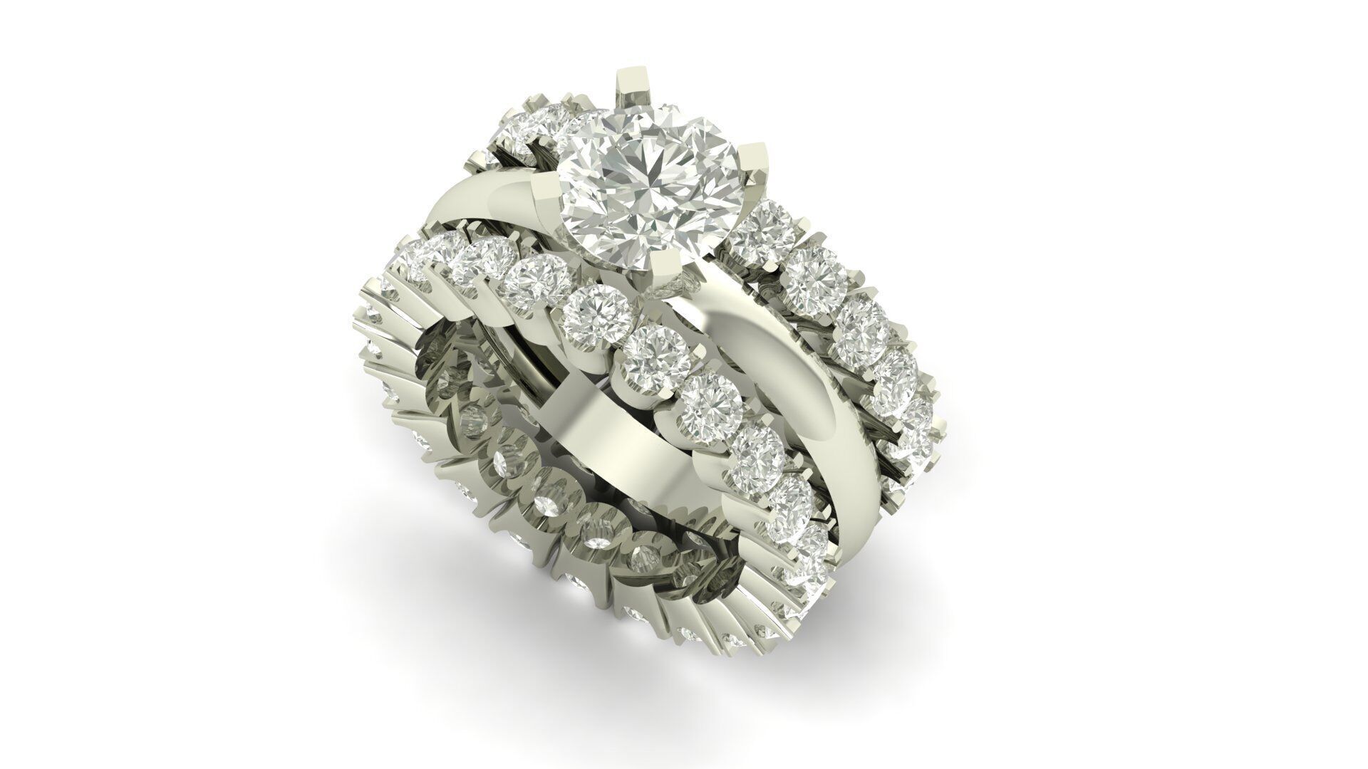 Solitaire Diamond Ring 3D print model_20