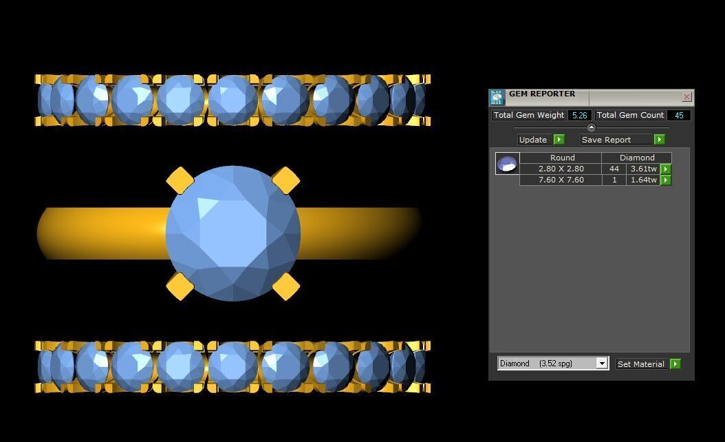 Solitaire Diamond Ring 3D print model_7