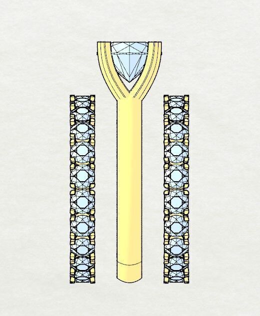 Solitaire Diamond Ring 3D print model_21