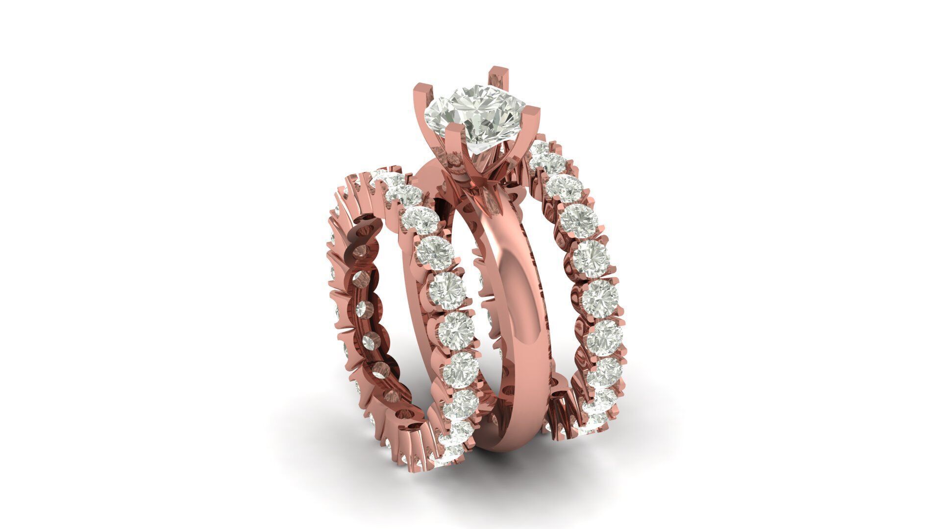 Solitaire Diamond Ring 3D print model_17