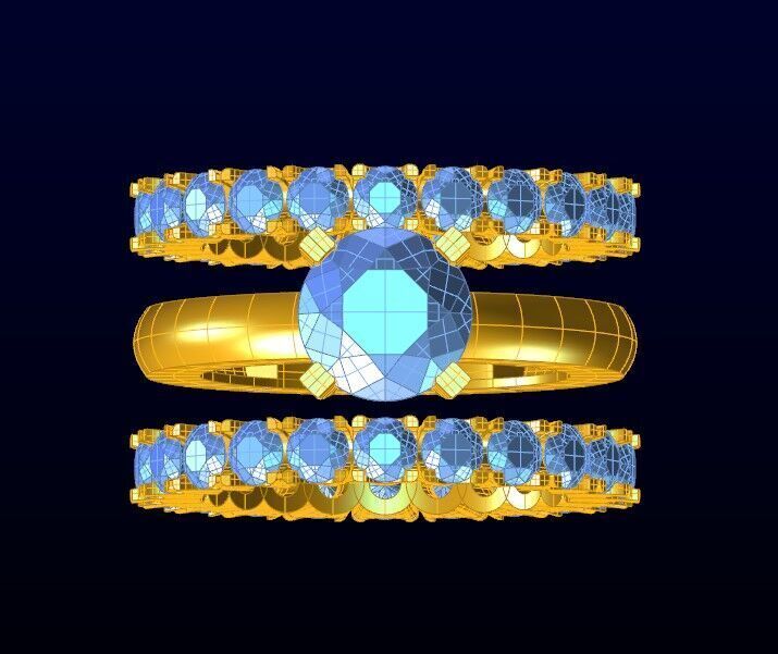 Solitaire Diamond Ring 3D print model_24