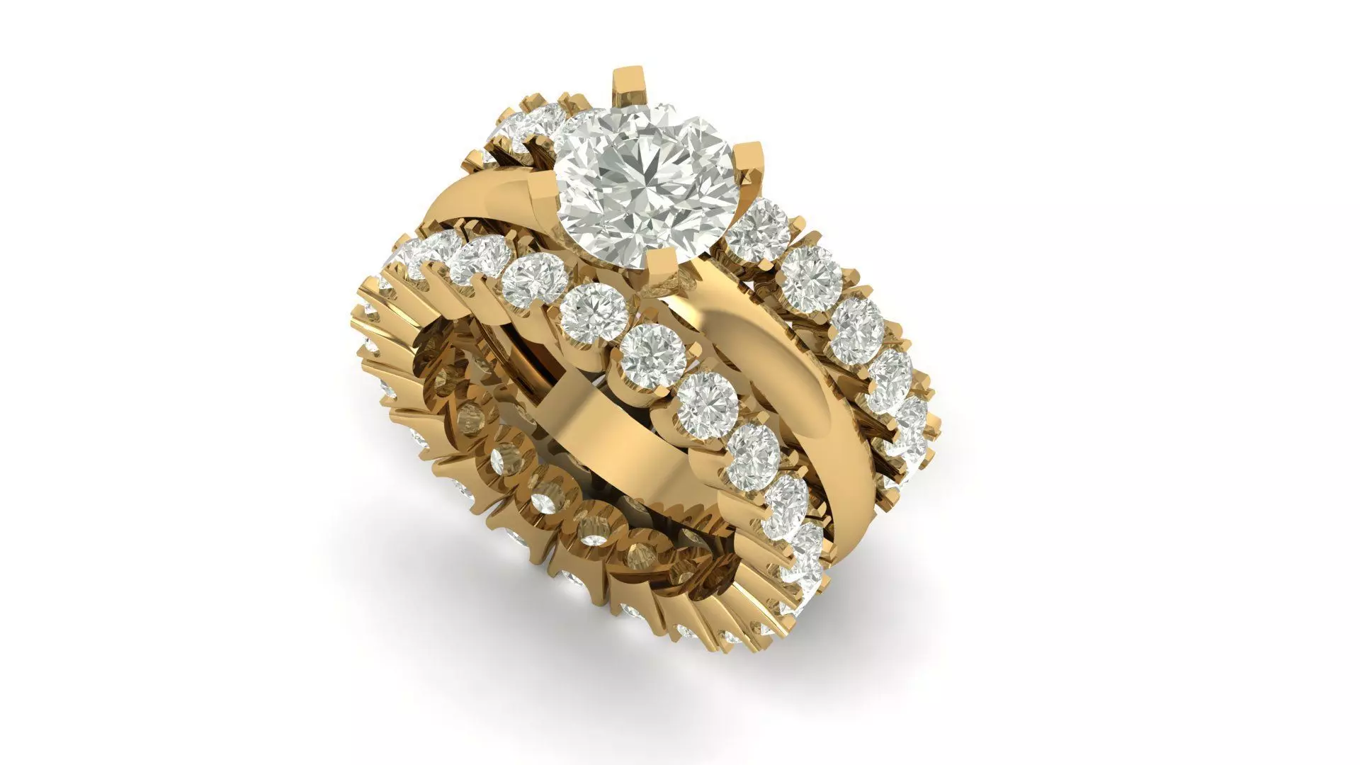 Solitaire Diamond Ring 3D print model_0