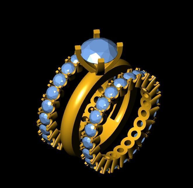 Solitaire Diamond Ring 3D print model_11