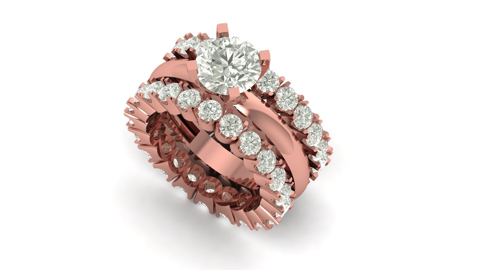 Solitaire Diamond Ring 3D print model_1