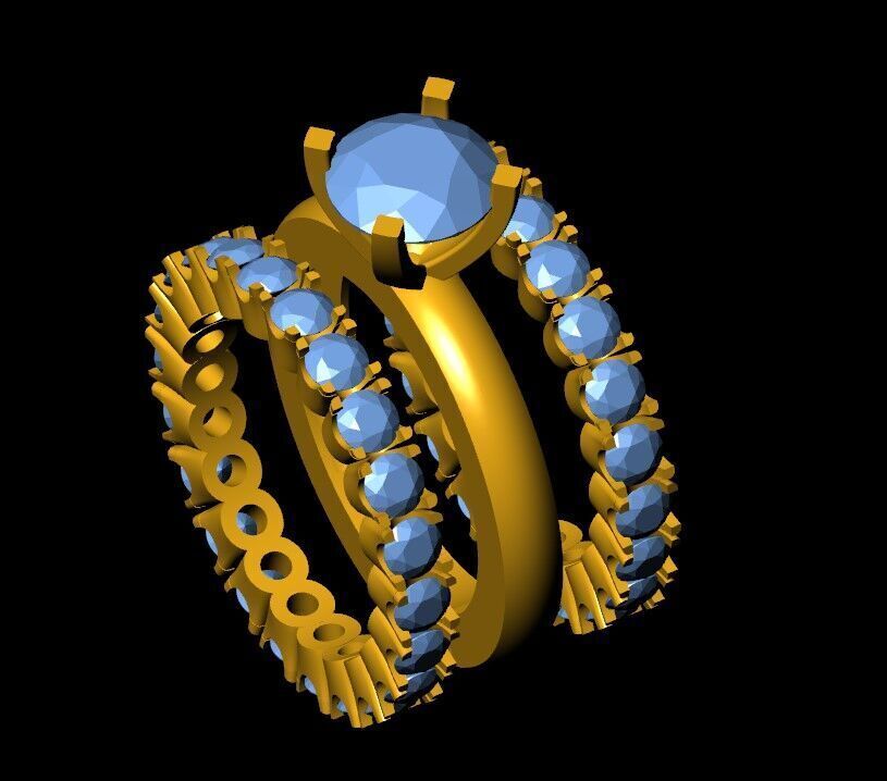 Solitaire Diamond Ring 3D print model_9