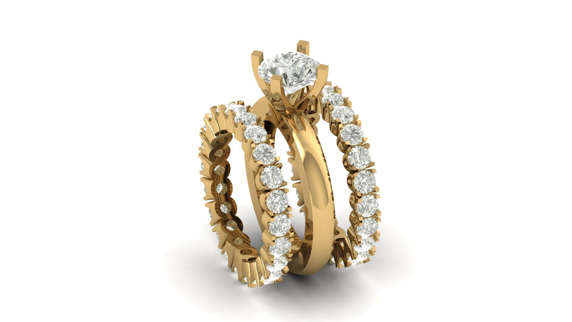Solitaire Diamond Ring 3D print model_18