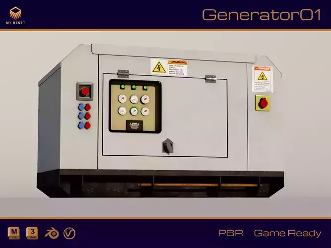 Electrical Box 09 Low-poly 3D model