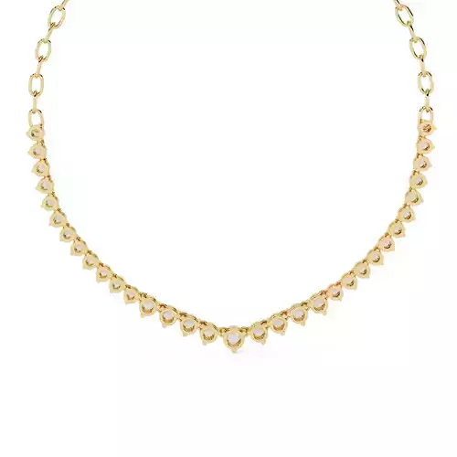 Vintage Classic Luxury USA Round Diamond Necklace