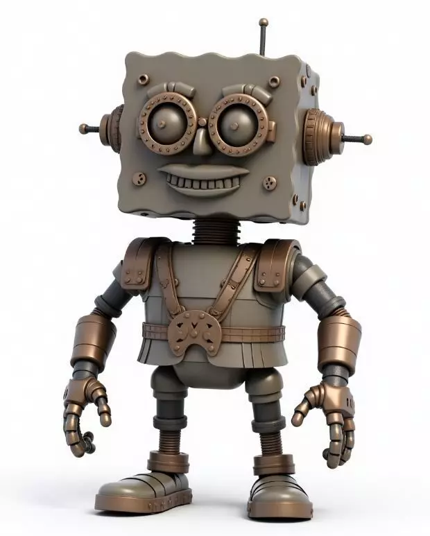 steampunk SpongeBob 3D print model