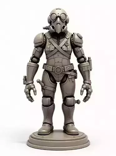 steampunk character 2 3D print model