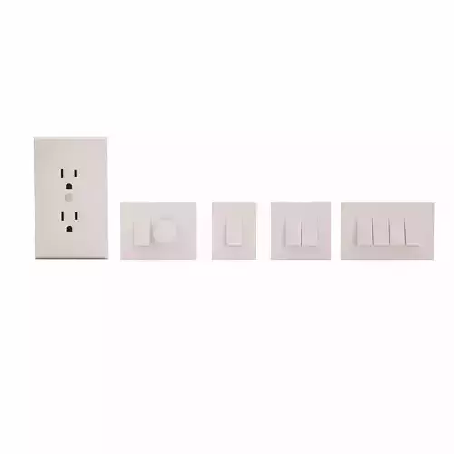 Electrical outlets and switches  Low-poly 3D model