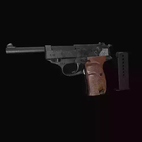 Walther P38 Low-poly PBR Free low-poly 3D model
