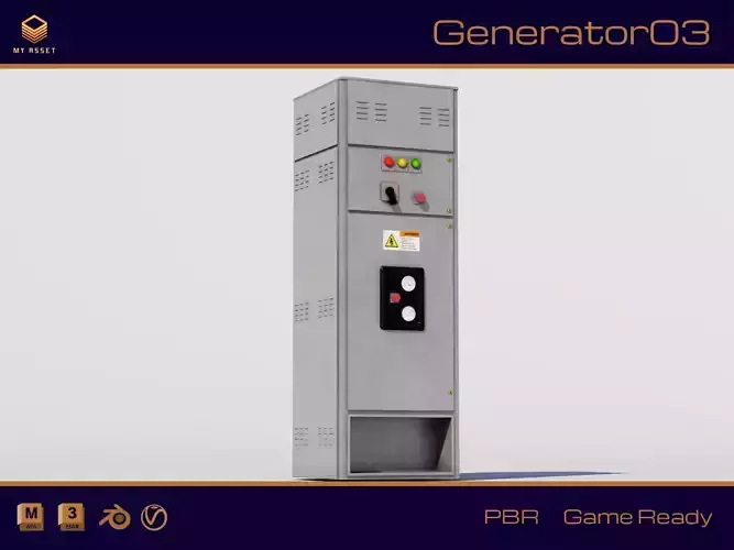 Electrical Box 11 Low-poly 3D model