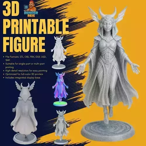 Floating Ancient Goddess Figure