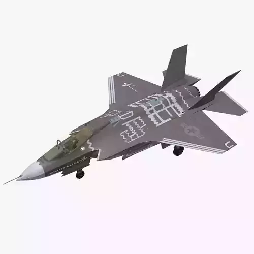 Lockheed Martin F-35A Lightning II Low-poly 3D model