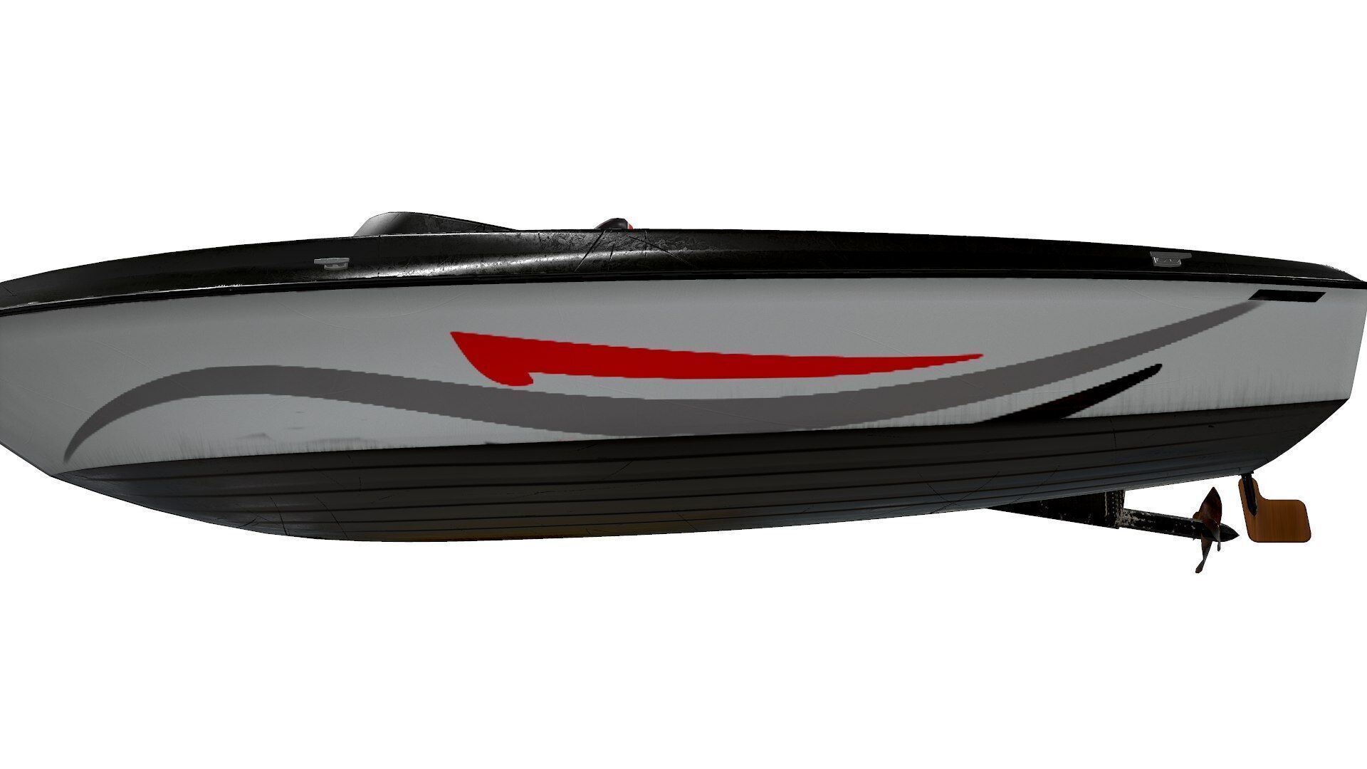 Speedboat Low-poly PBR Low-poly 3D model_21