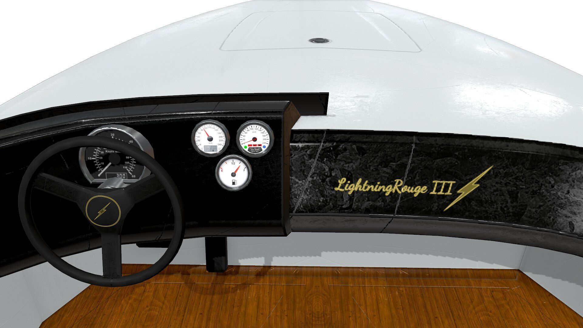 Speedboat Low-poly PBR Low-poly 3D model_17