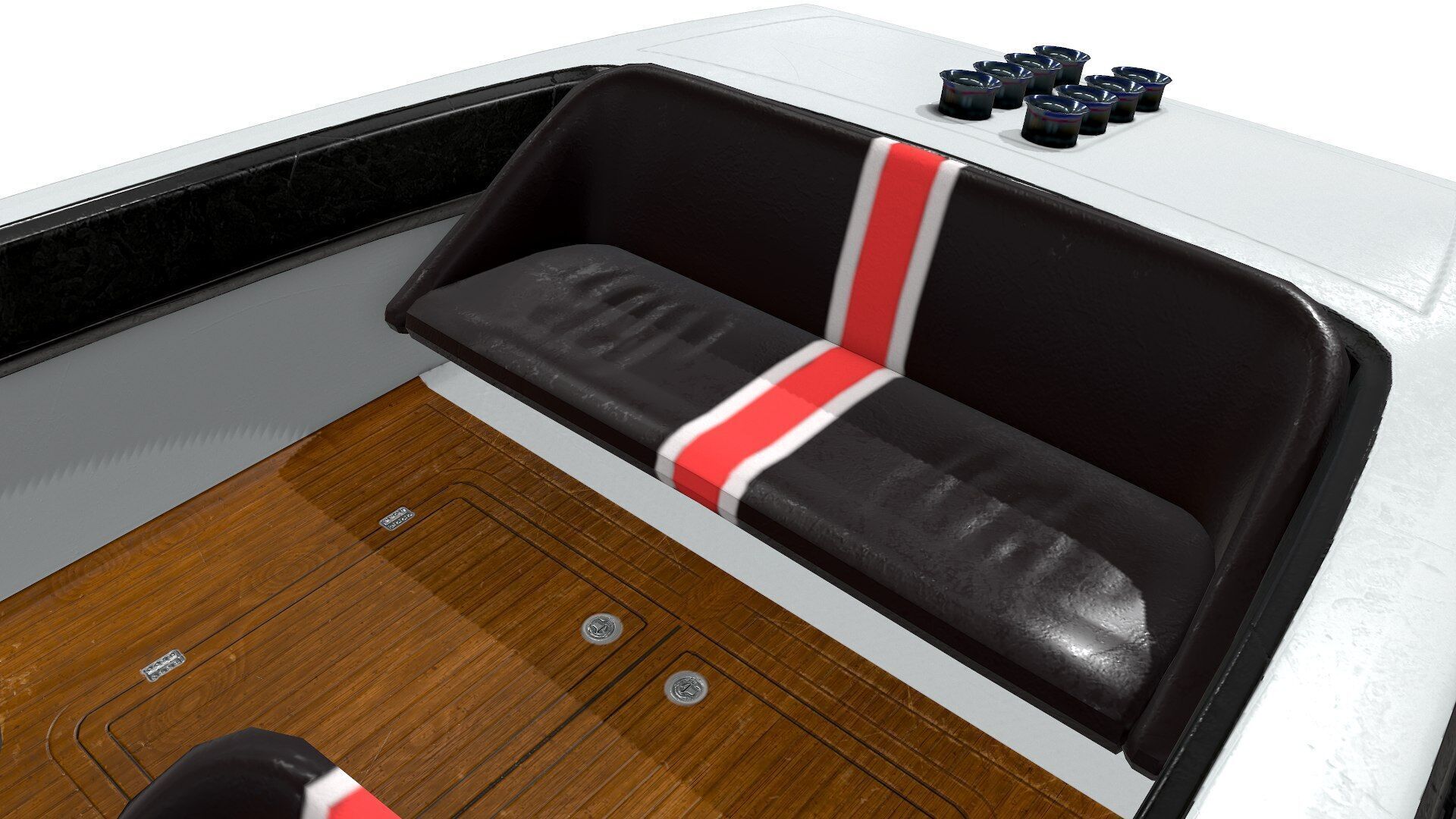 Speedboat Low-poly PBR Low-poly 3D model_18