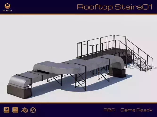 Rooftop Stairs 01