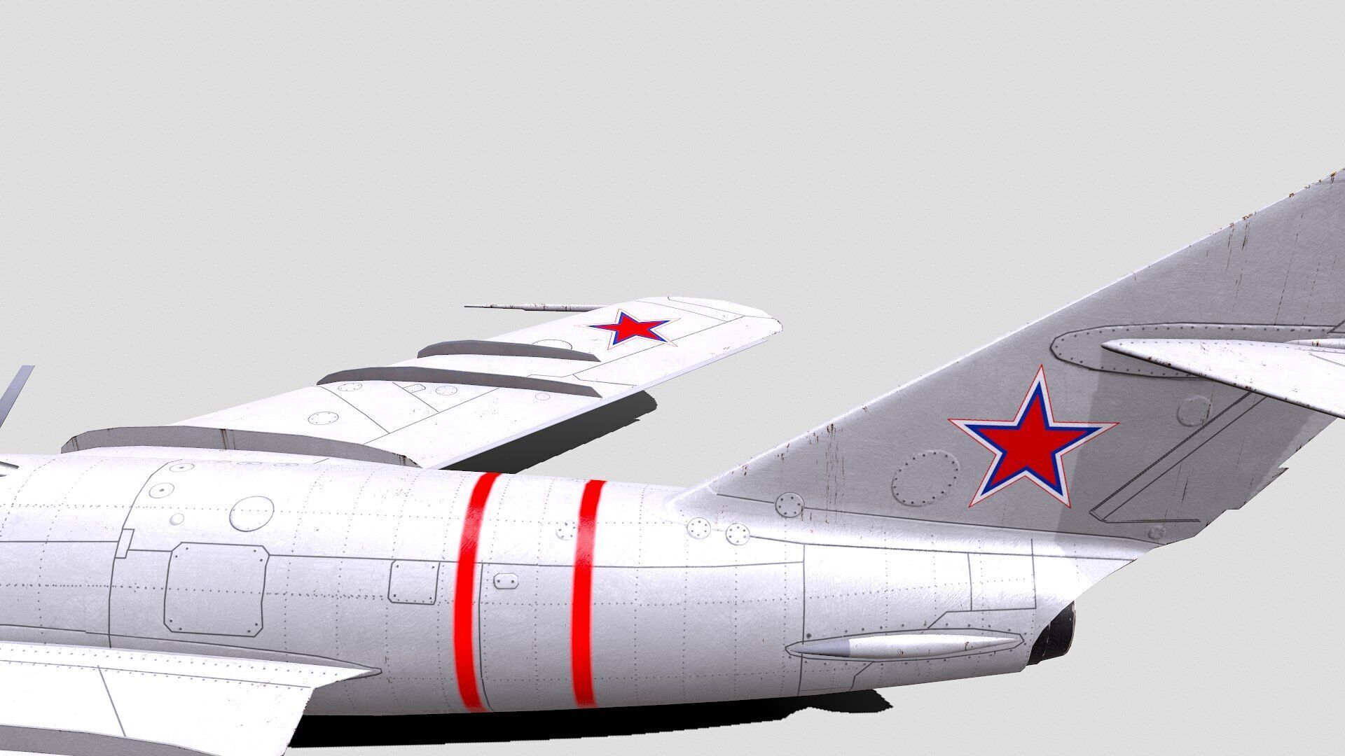 Mikoyan-Gurevich MiG-17 Low-poly PBR Low-poly 3D model_22
