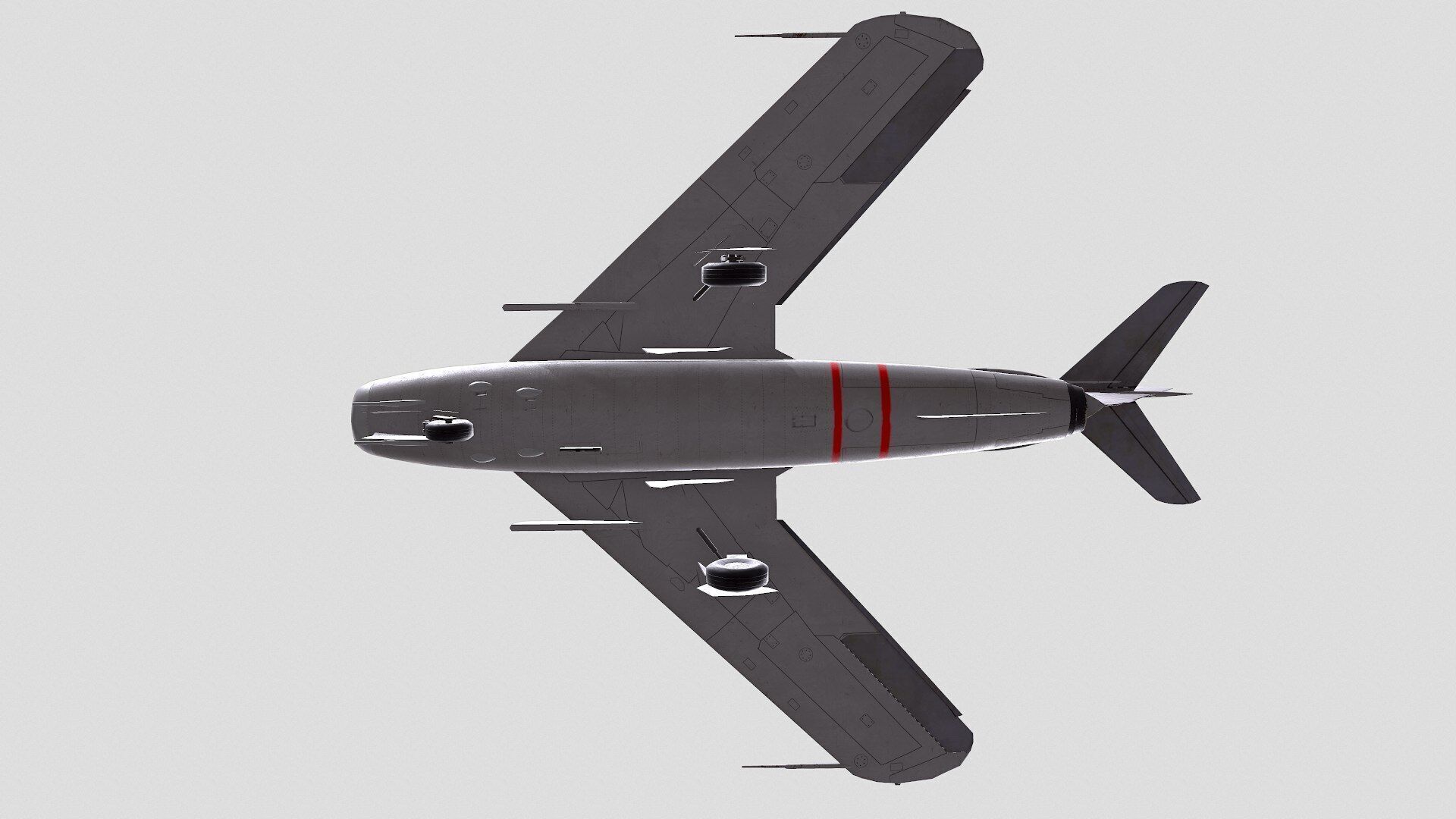 Mikoyan-Gurevich MiG-17 Low-poly PBR Low-poly 3D model_26