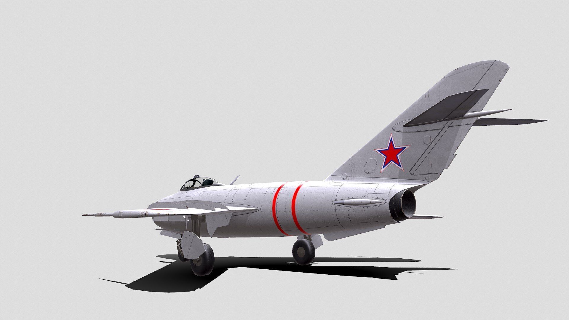 Mikoyan-Gurevich MiG-17 Low-poly PBR Low-poly 3D model_11