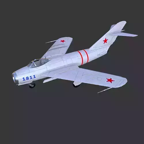 Mikoyan-Gurevich MiG-17 Low-poly PBR Low-poly 3D model