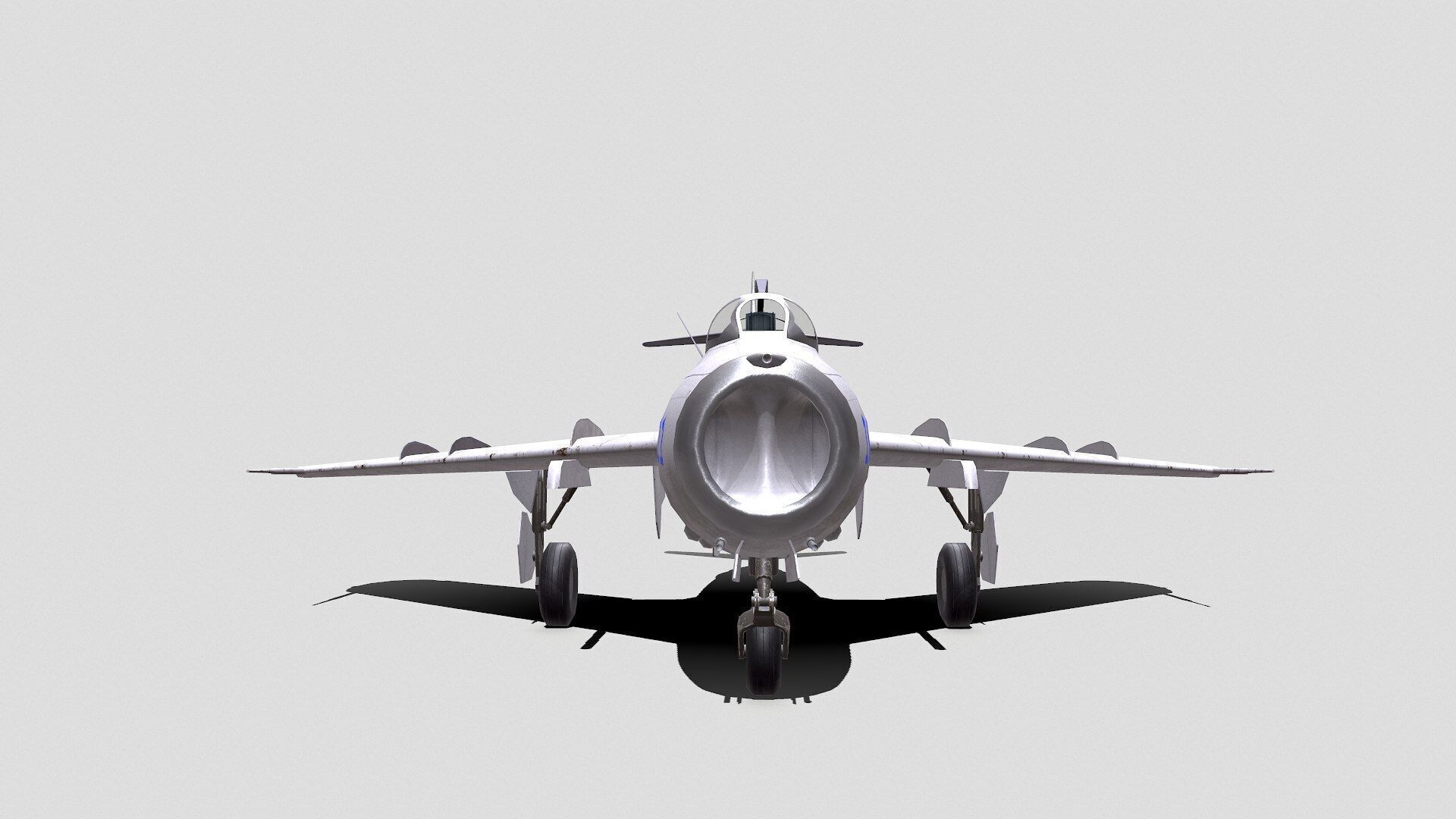 Mikoyan-Gurevich MiG-17 Low-poly PBR Low-poly 3D model_18