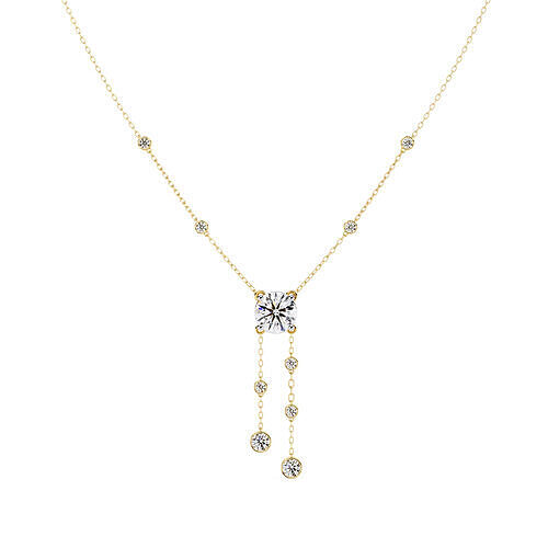 Antique Luxury Round Diamond necklace for women 3D print model