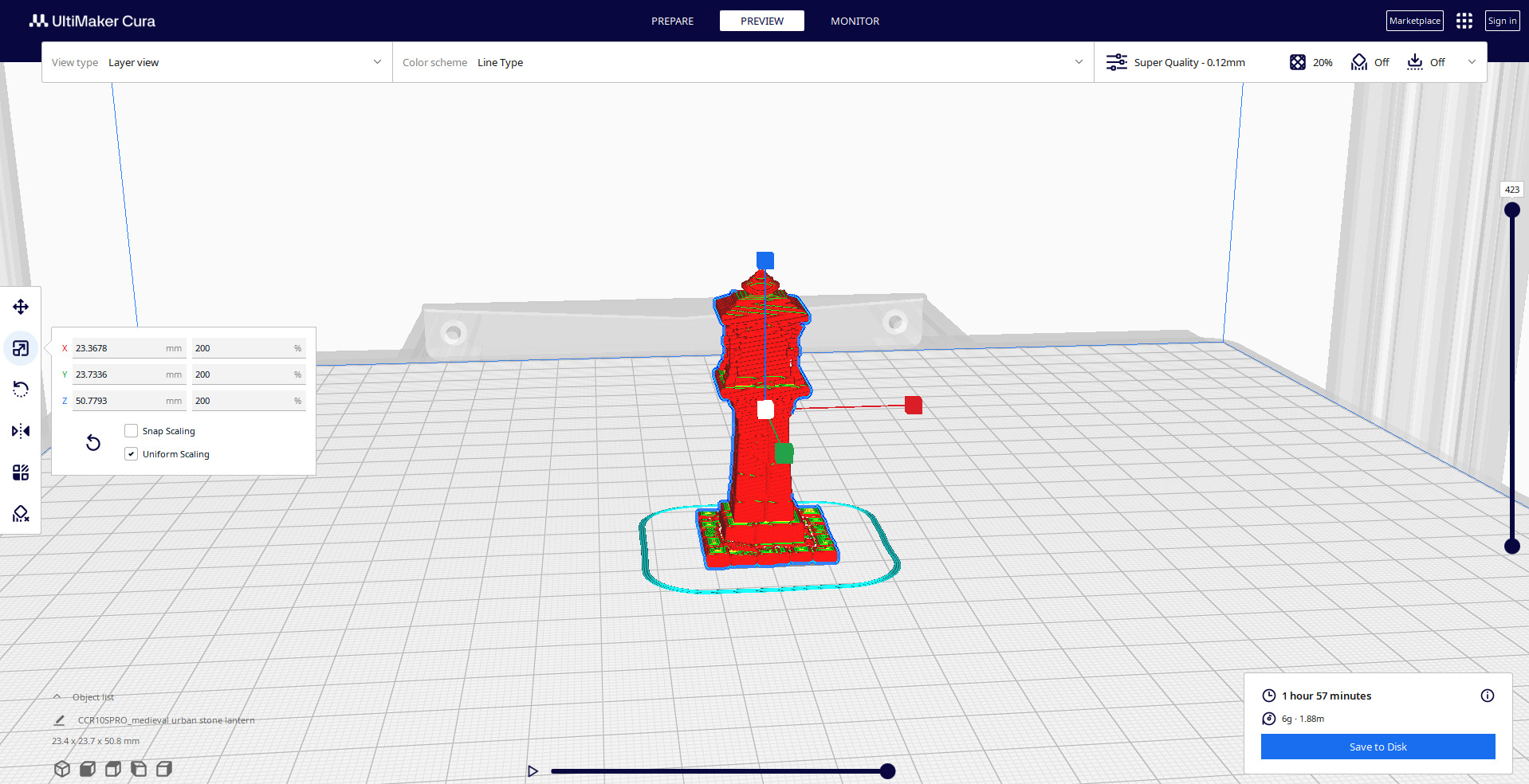 medieval urban stone lantern 2 3D print model_2