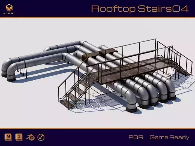 Rooftop Stairs 04
