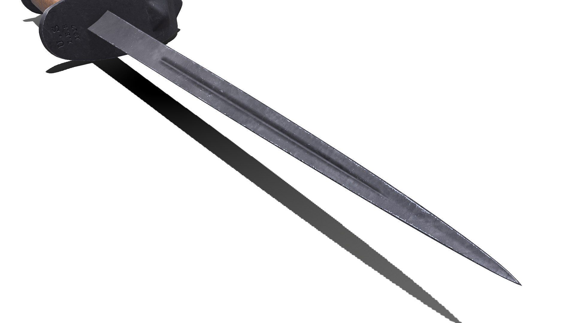 M1917 Trench Knife Low-poly PBR Low-poly 3D model_7