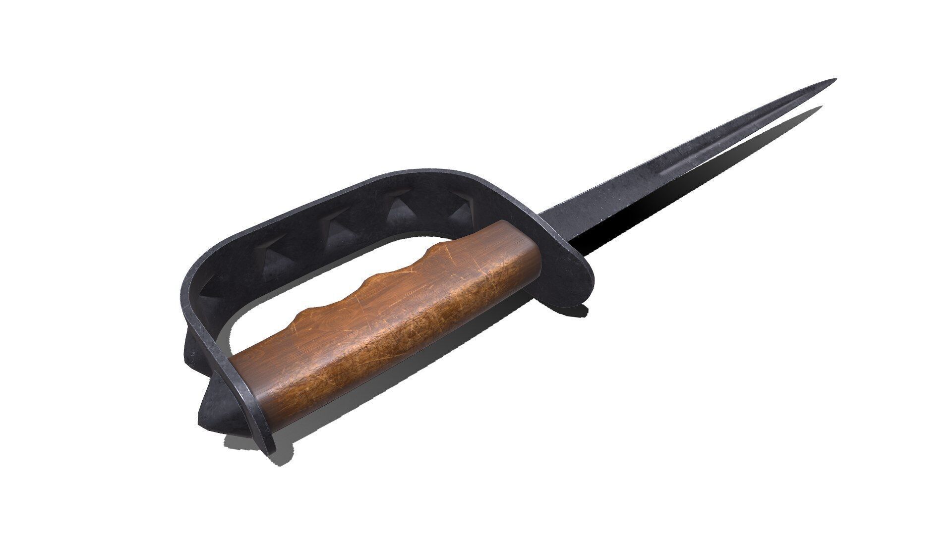 M1917 Trench Knife Low-poly PBR Low-poly 3D model_5
