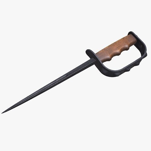 M1917 Trench Knife Low-poly PBR Low-poly 3D model