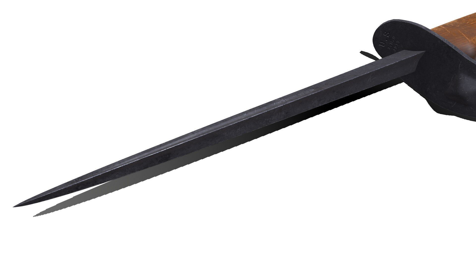 M1917 Trench Knife Low-poly PBR Low-poly 3D model_9