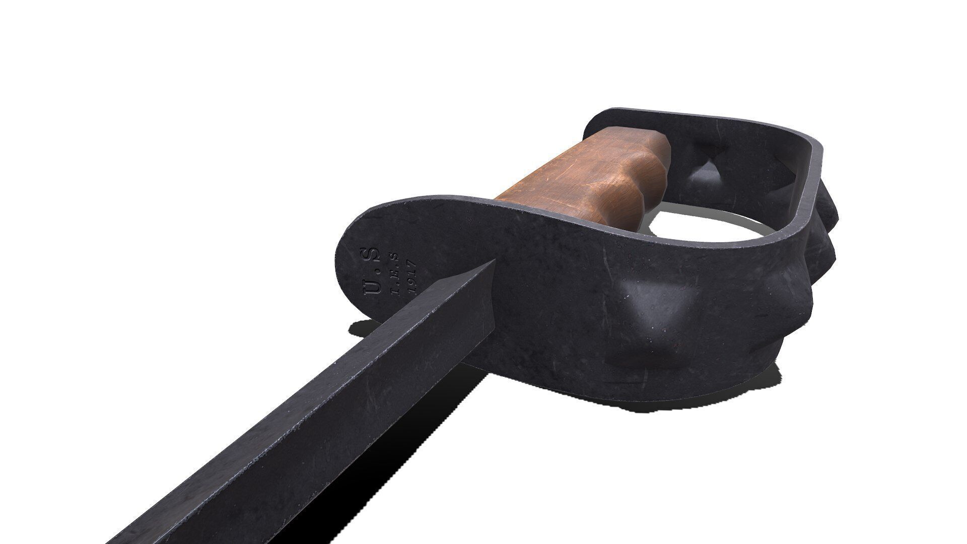 M1917 Trench Knife Low-poly PBR Low-poly 3D model_6